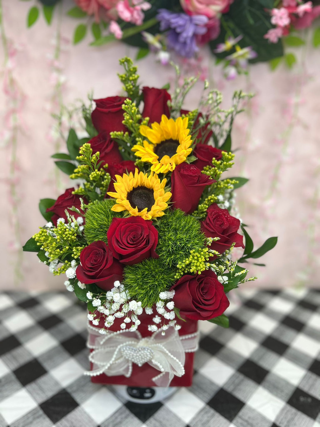 Red Rose & Sun Flowers image 0