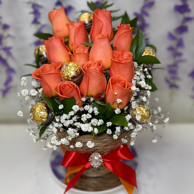 Orange Roses & Chocolates
