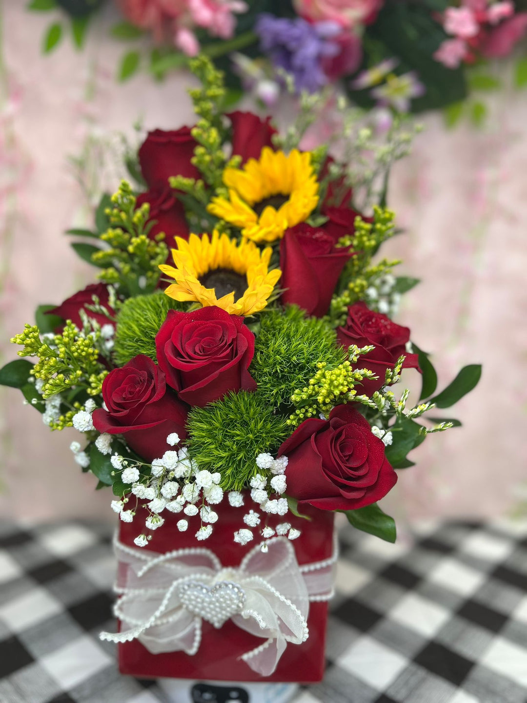 Red Rose & Sun Flowers image 1