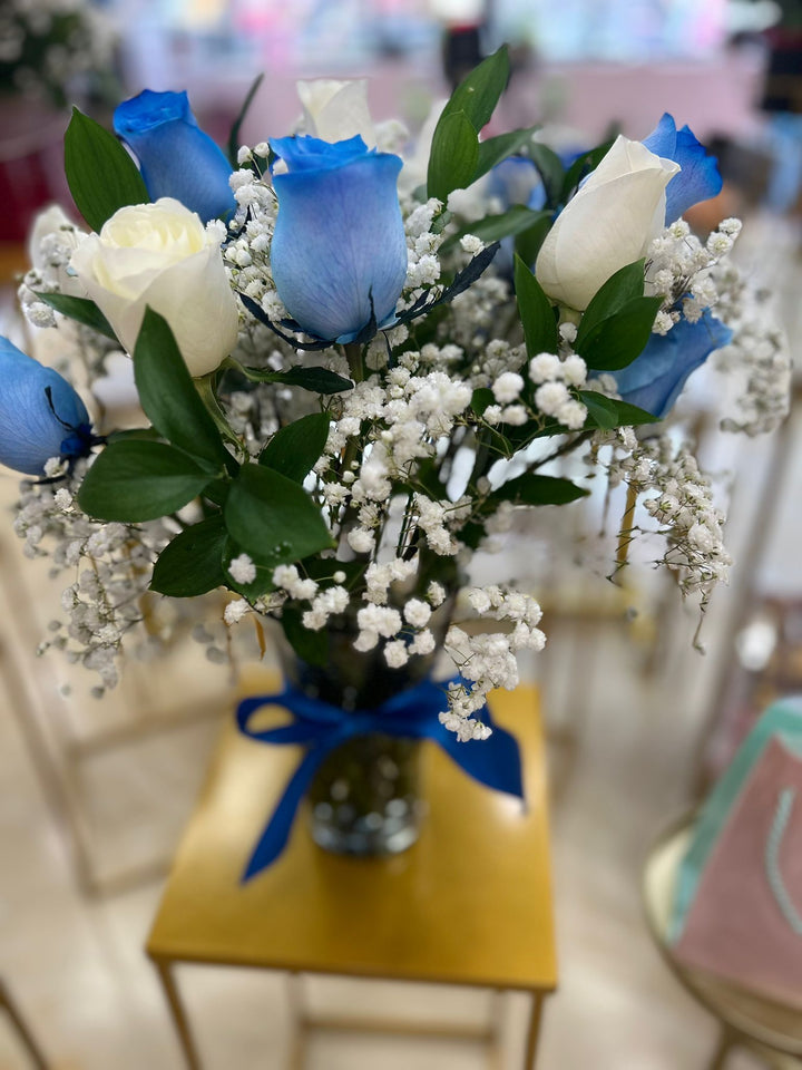 Blue and White Roses image 1