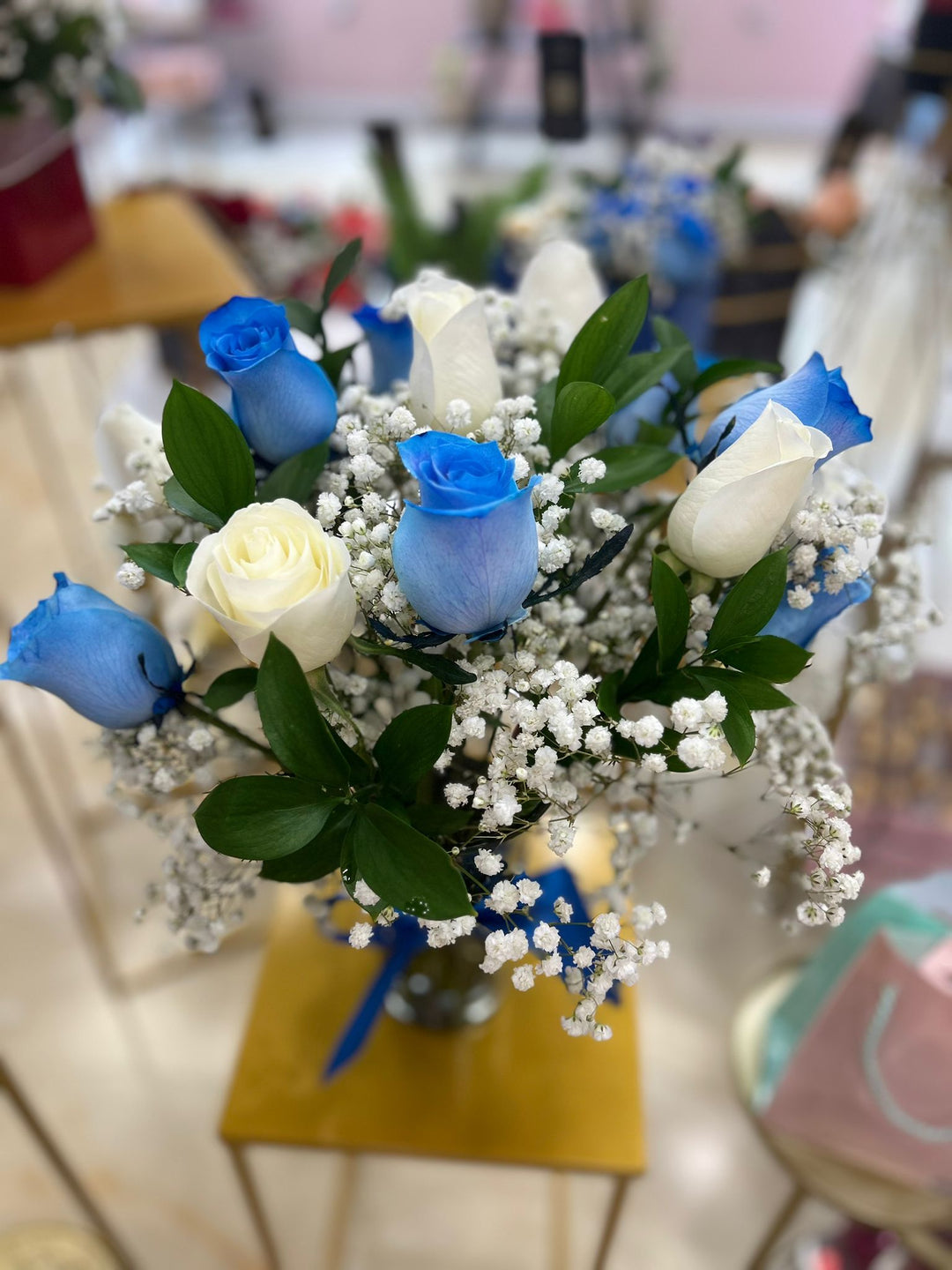 Blue and White Roses image 0