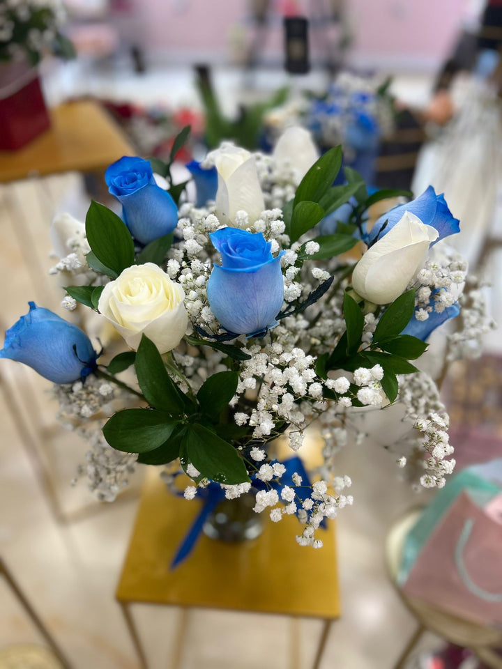 Blue and White Roses image 0