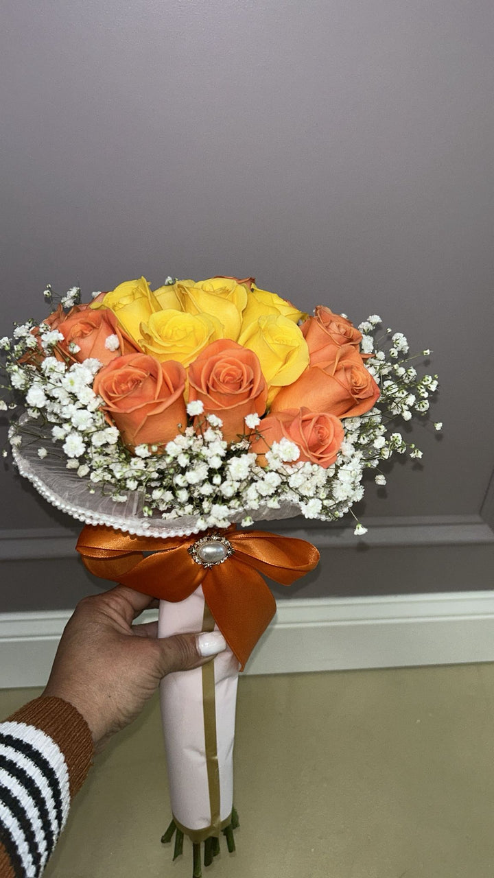 Small Orange and Yellow Rose Mix image 2