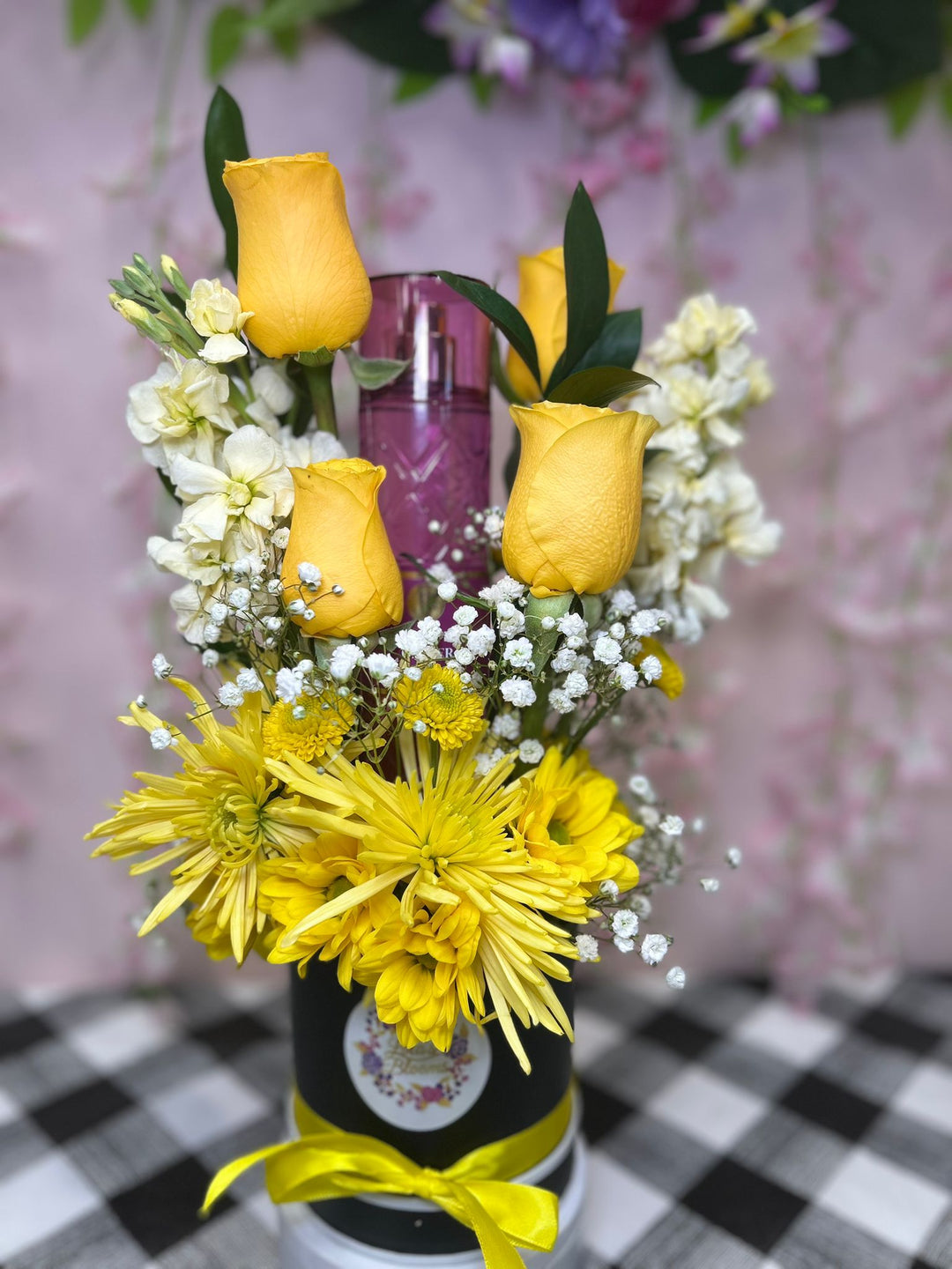 Yellow Arragement with Body Spray image 0